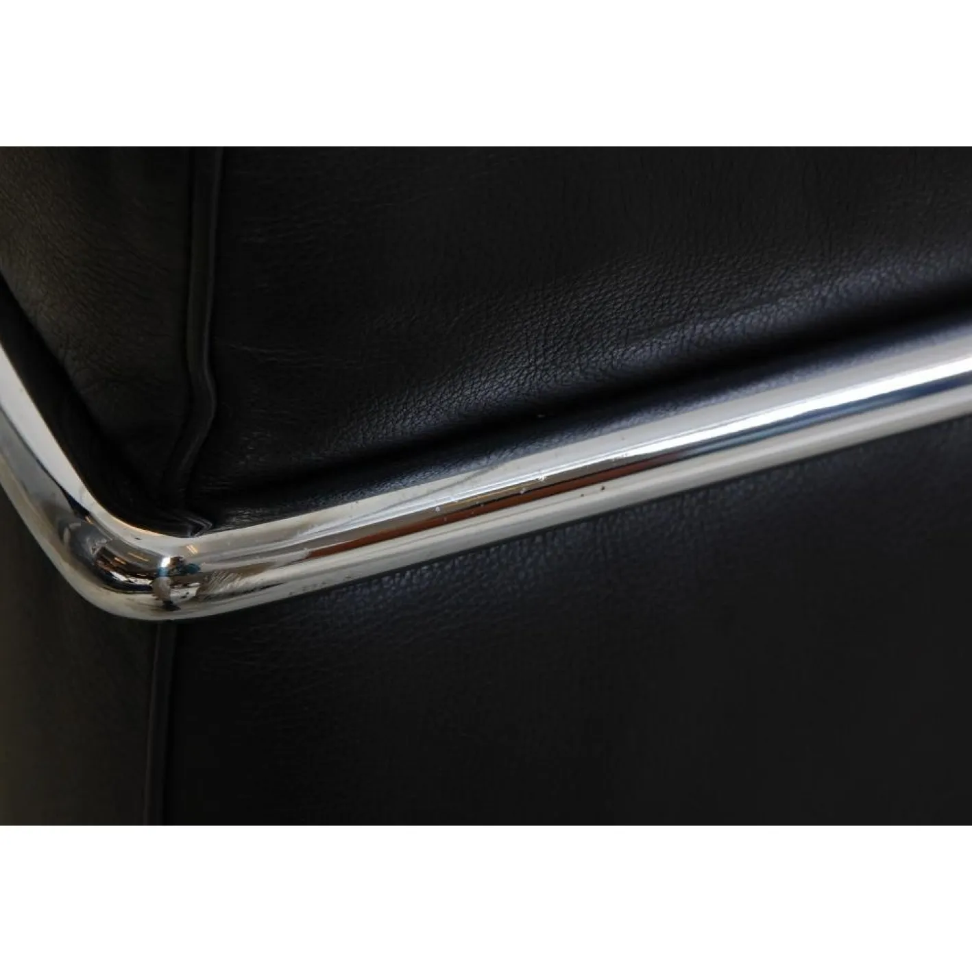 Le Corbusier LC3 2-Sitzer Sofa aus schwarzem Leder, 2000er