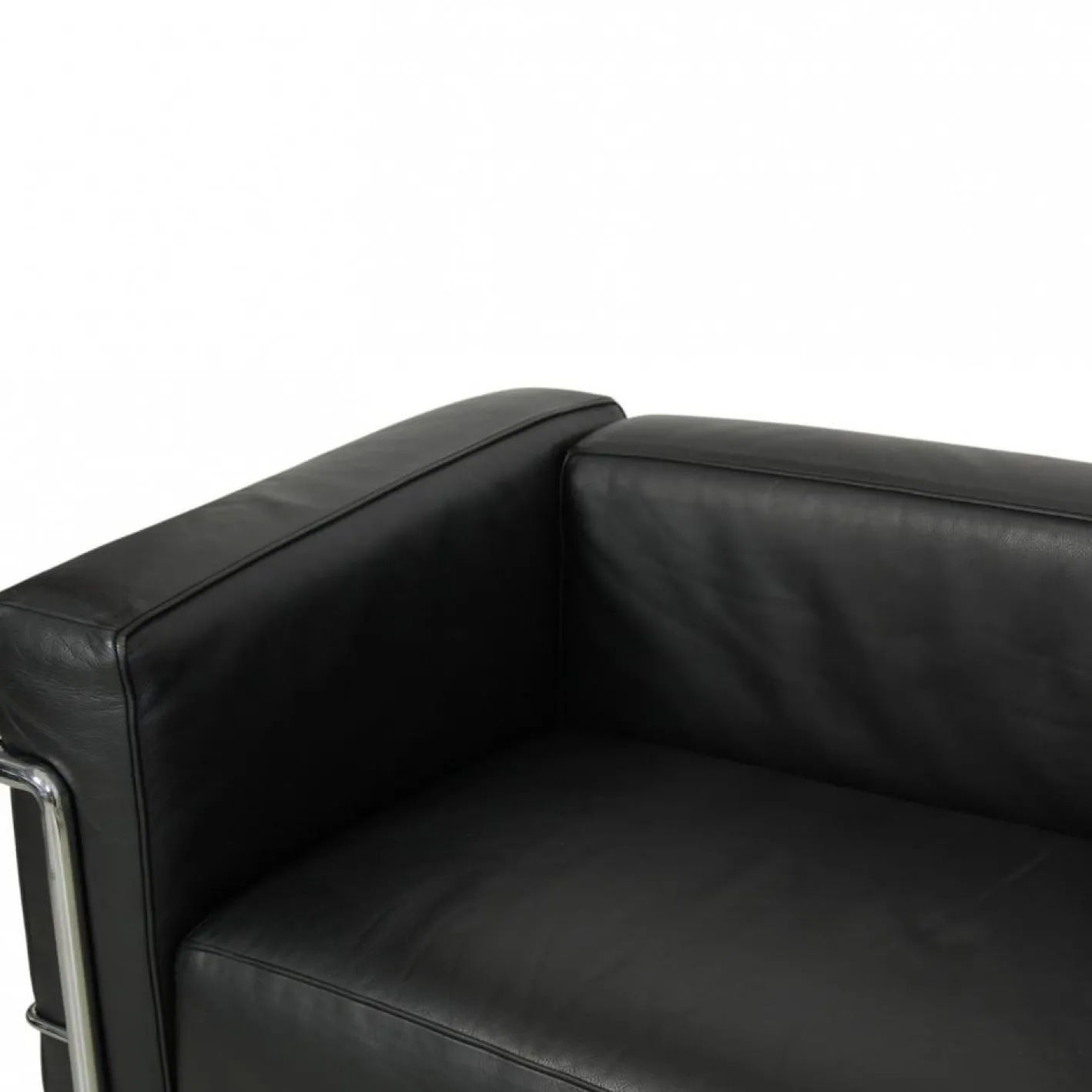 Le Corbusier LC3 2-Sitzer Sofa aus schwarzem Leder, 2000er