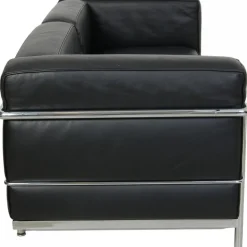 Le Corbusier LC3 2-Sitzer Sofa aus schwarzem Leder, 2000er