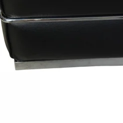 Le Corbusier LC3 2-Sitzer Sofa aus schwarzem Leder, 2000er