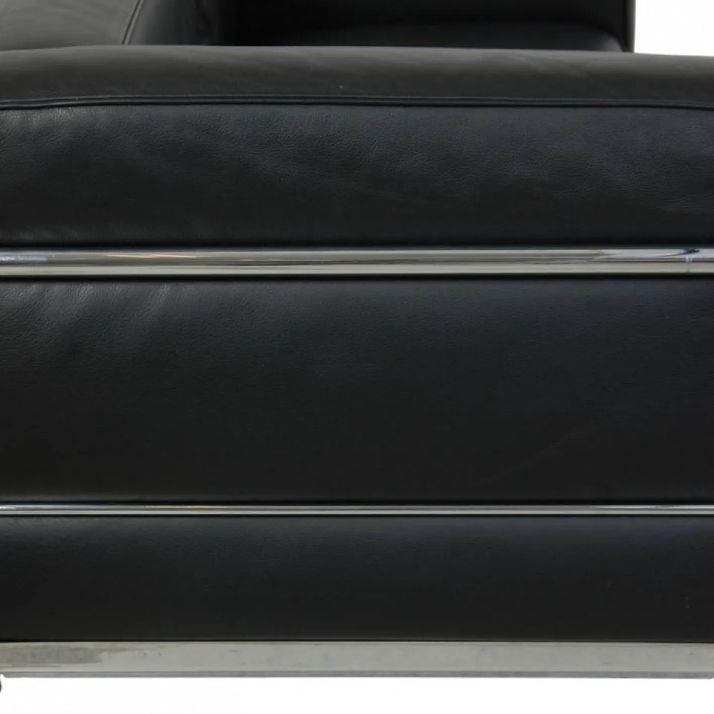 Le Corbusier LC3 2-Sitzer Sofa aus schwarzem Leder, 2000er