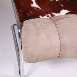 Leder Chaiselongue & Pecari Ottomane von Guido Faleschini, 1970er, 3er Set
