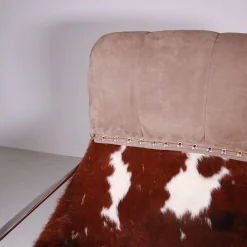 Leder Chaiselongue & Pecari Ottomane von Guido Faleschini, 1970er, 3er Set