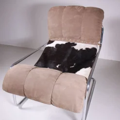 Leder Chaiselongue & Pecari Ottomane von Guido Faleschini, 1970er, 3er Set