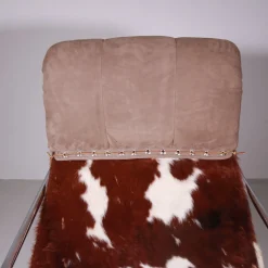 Leder Chaiselongue & Pecari Ottomane von Guido Faleschini, 1970er, 3er Set