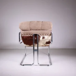 Leder Chaiselongue & Pecari Ottomane von Guido Faleschini, 1970er, 3er Set