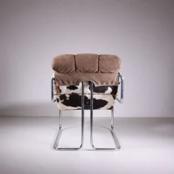 Leder Chaiselongue & Pecari Ottomane von Guido Faleschini, 1970er, 3er Set