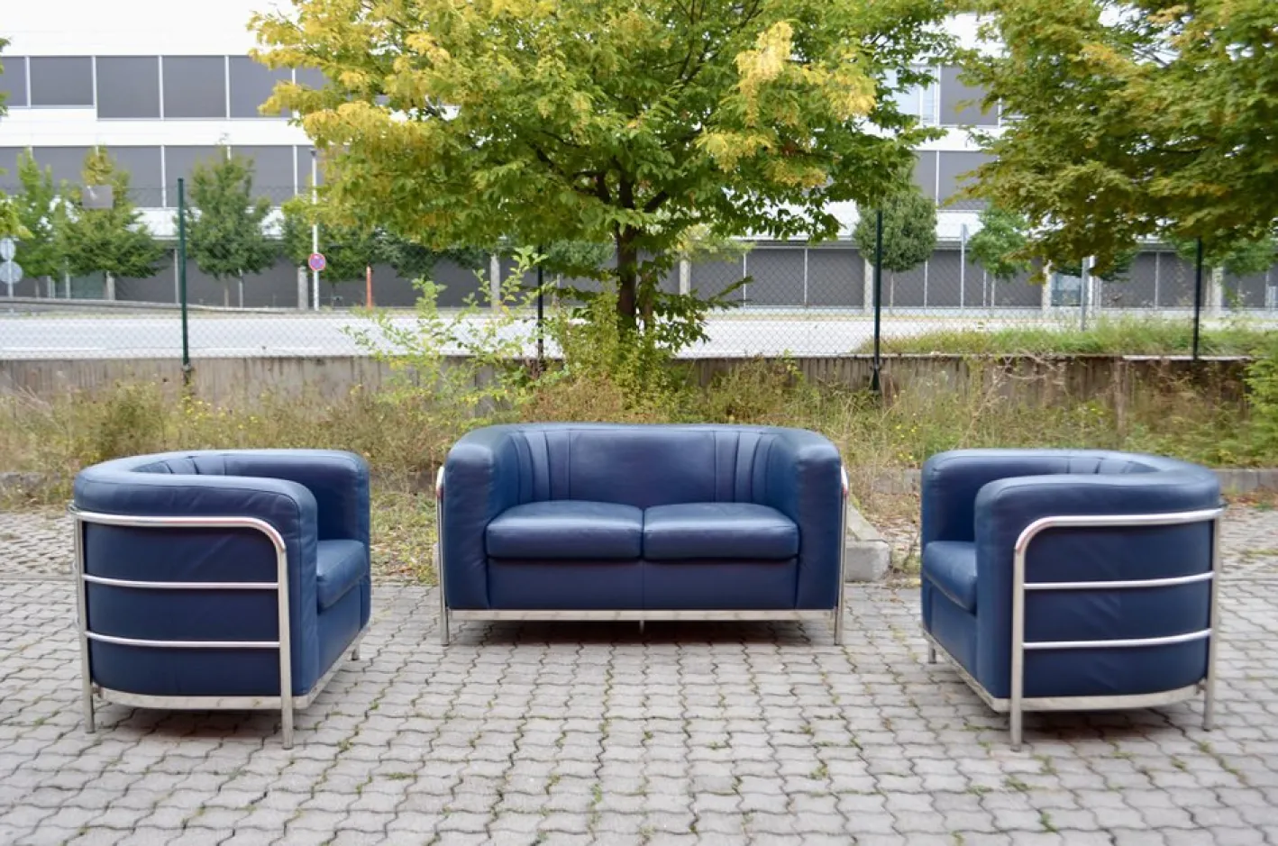 Leder Onda Sofa & 2 Sessel von De Pas, D'Urbino & Lomazzi für Zanotta, 3er Set