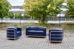 Leder Onda Sofa & 2 Sessel von De Pas, D'Urbino & Lomazzi für Zanotta, 3er Set