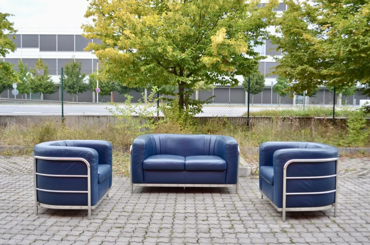 Leder Onda Sofa & 2 Sessel von De Pas, D'Urbino & Lomazzi für Zanotta, 3er Set