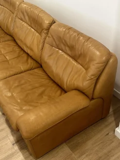 Ledersofa von de Sede, Schweiz, 1980er Jahre
