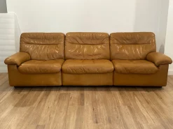 Ledersofa von de Sede, Schweiz, 1980er Jahre