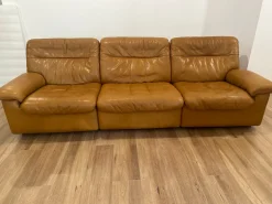 Ledersofa von de Sede, Schweiz, 1980er Jahre