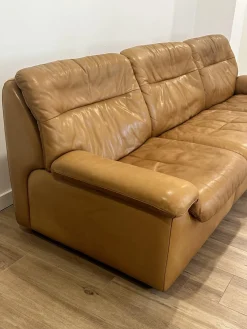 Ledersofa von de Sede, Schweiz, 1980er Jahre