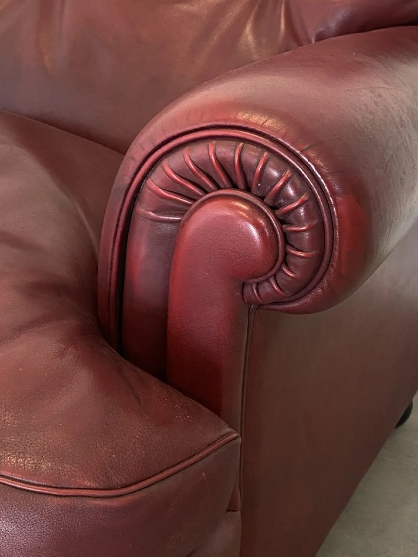 Ledersofa von Poltrona Frau, 1980er