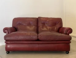 Ledersofa von Poltrona Frau, 1980er