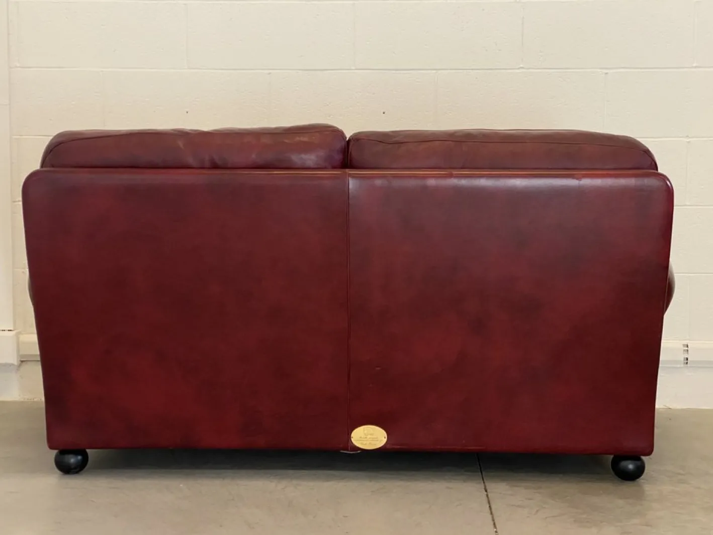 Ledersofa von Poltrona Frau, 1980er