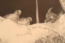 Leonard Tsuguharu Foujita, Le Rêve, 1940er, Lithographie auf Arches Papier