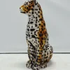Leopard Statue aus Keramik von Ceramiche Boxer