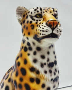 Leopard Statue aus Keramik von Ceramiche Boxer