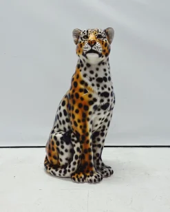 Leopard Statue aus Keramik von Ceramiche Boxer
