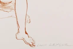 Leygue Louis, Sitzender Akt, Lithographie