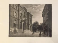 L'Hopital - Original Lithographie von Antonio Fontanesi - 1854 1854