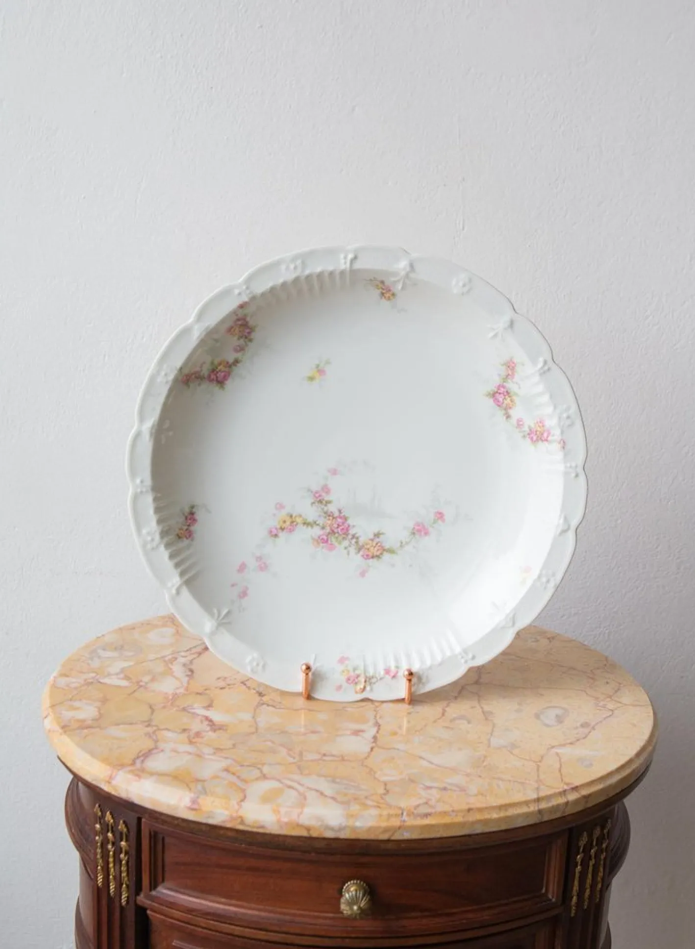 Limoges Porzellanteller von J. Pouyat, 1910er, 3er Set