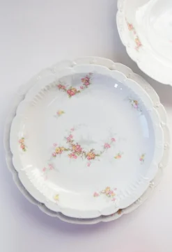 Limoges Porzellanteller von J. Pouyat, 1910er, 3er Set