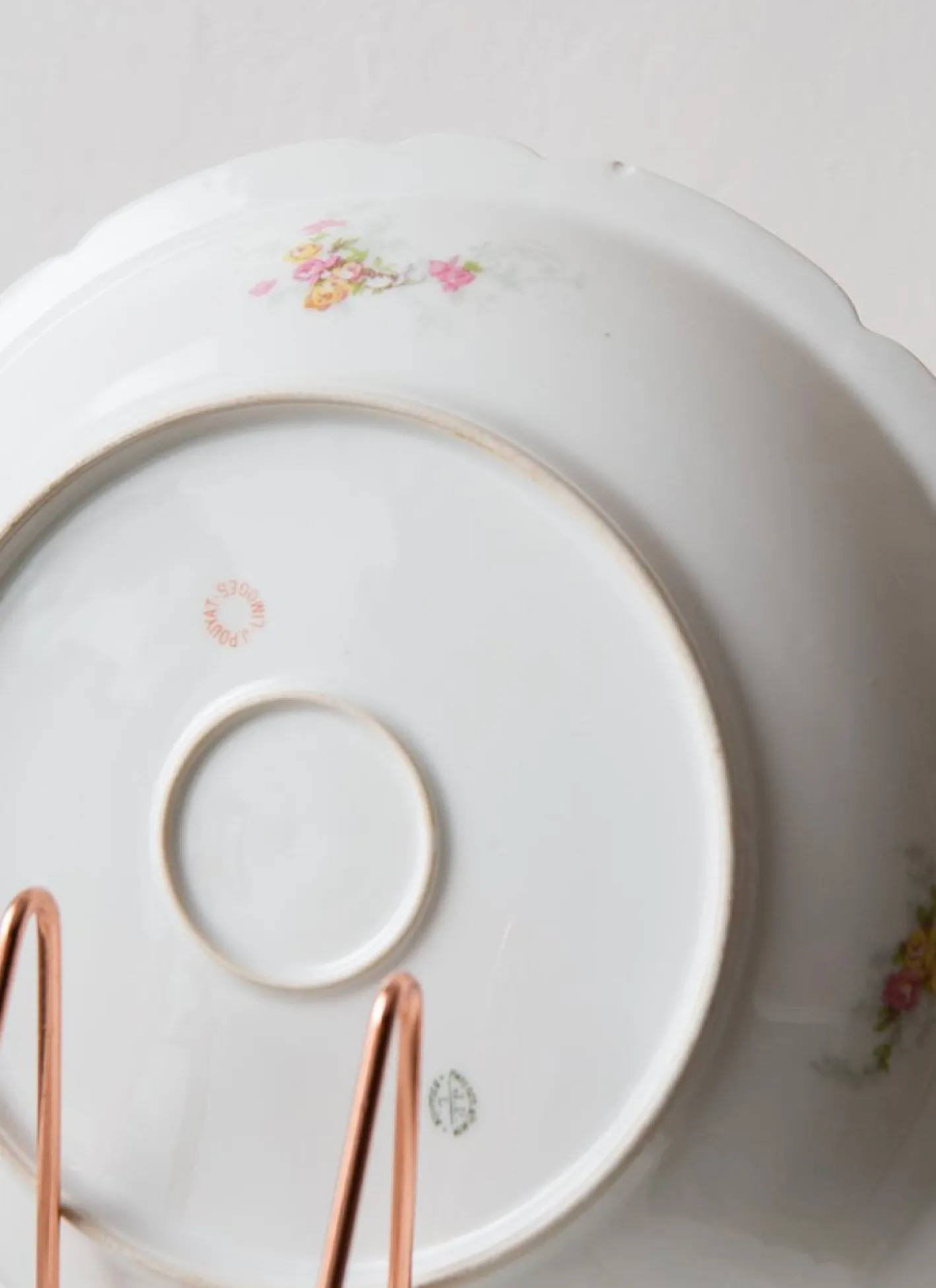 Limoges Porzellanteller von J. Pouyat, 1910er, 3er Set