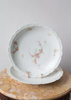 Limoges Porzellanteller von J. Pouyat, 1910er, 3er Set
