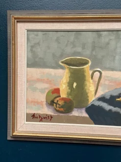 Lindqvist, Stillleben, 1950er, Ölgemälde auf Leinwand, gerahmt