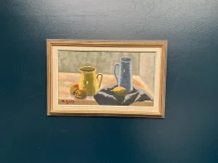 Lindqvist, Stillleben, 1950er, Ölgemälde auf Leinwand, gerahmt