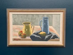 Lindqvist, Stillleben, 1950er, Ölgemälde auf Leinwand, gerahmt
