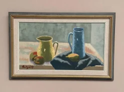 Lindqvist, Stillleben, 1950er, Ölgemälde auf Leinwand, gerahmt