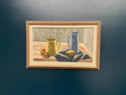 Lindqvist, Stillleben, 1950er, Ölgemälde auf Leinwand, gerahmt