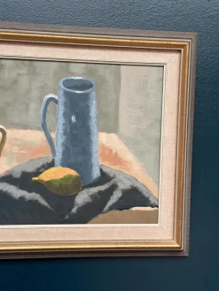 Lindqvist, Stillleben, 1950er, Ölgemälde auf Leinwand, gerahmt