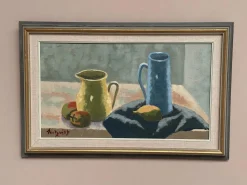 Lindqvist, Stillleben, 1950er, Ölgemälde auf Leinwand, gerahmt