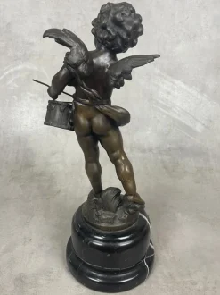 Little Angel Drum, Hippolyte Francois Moreau, Bronze