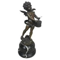 Little Angel Drum, Hippolyte Francois Moreau, Bronze