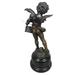 Little Angel Drum, Hippolyte Francois Moreau, Bronze