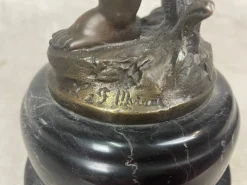 Little Angel Drum, Hippolyte Francois Moreau, Bronze