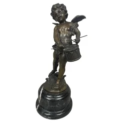 Little Angel Drum, Hippolyte Francois Moreau, Bronze