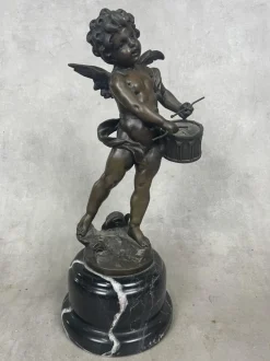 Little Angel Drum, Hippolyte Francois Moreau, Bronze