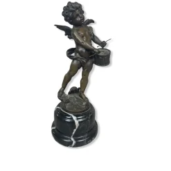 Little Angel Drum, Hippolyte Francois Moreau, Bronze