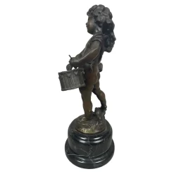 Little Angel Drum, Hippolyte Francois Moreau, Bronze