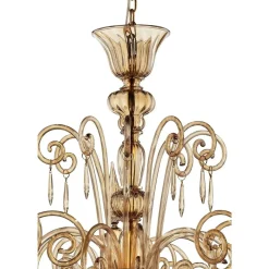 Lively Locken Murano Glas Kronleuchter in Dunklem Bernstein von Simoeng für Simoeng