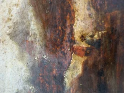 Ländliche Landschaft mit Figuren, Öl auf Leinwand, 18. Jh