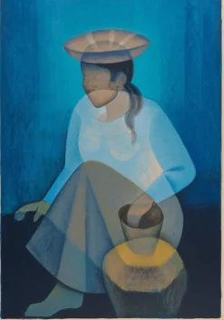 Louis Toffoli, Peruanische Frau mit Vase, Lithographie