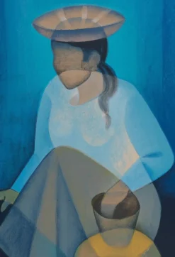Louis Toffoli, Peruanische Frau mit Vase, Lithographie